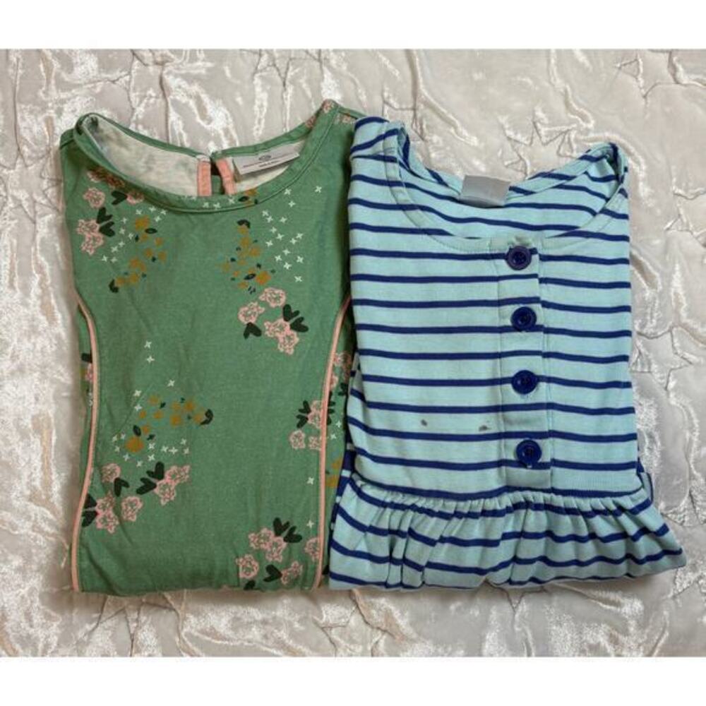 Hanna Andersson Set of 2 Kids 100% Cotton Dresses Flowers Dresses Size 110/5